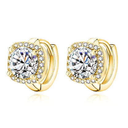 Nadine square earrings | White Gold
